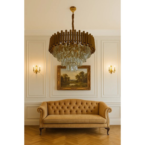 CRYSTAL LIGHT ROMA  ΧΡΥΣΟ 10ΦΩΤΑ Ε14 