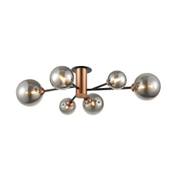 Φωτιστικό οροφής  γυαλί smoke N.214