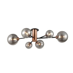 Φωτιστικό οροφής  γυαλί smoke N.214