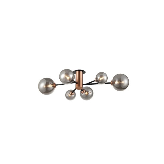 Φωτιστικό οροφής  γυαλί smoke N.214