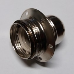 Ντουί Ε27 μεταλλικό χρώμιο με ροδέλα Ντουί Ε27 μεταλλικό χρώμιο με ροδέλα