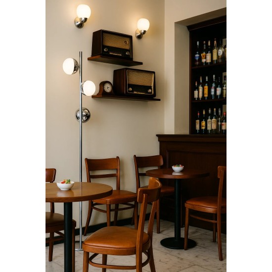 Φωτιστικό δαπέδου Ν.1006  με οπαλίνα.