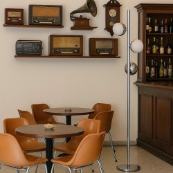 Φωτιστικό δαπέδου Ν.1006  με οπαλίνα.