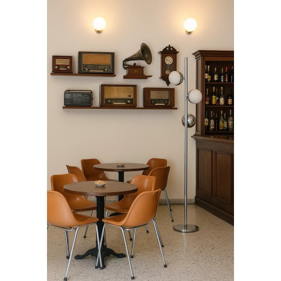 Φωτιστικό δαπέδου Ν.1006  με οπαλίνα.