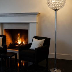 Φωτιστικό δαπέδου N.1008 με κρυστάλλινη μπάλα.