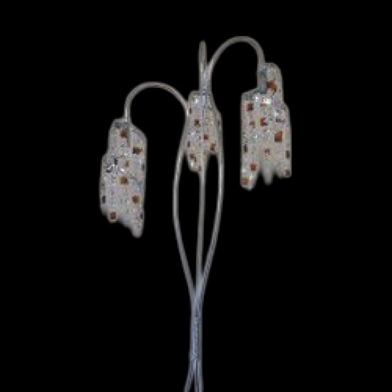 Φωτιστικό δαπέδου Ν.1009 με κρύσταλλα.