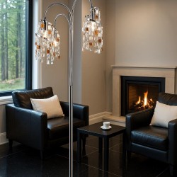 Φωτιστικό δαπέδου Ν.1009 με κρύσταλλα.