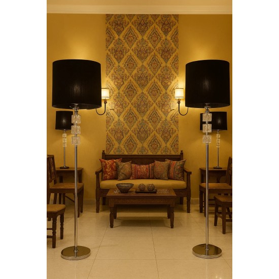 Φωτιστικό Δαπέδου Ν.1013 με οργαντίνα. Φωτιστικό Δαπέδου Ν.1013 με οργαντίνα.