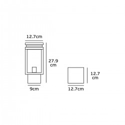 Φωτιστικό φανάρι δαπέδου 28cm VK/03066/28/B Φωτιστικό φανάρι δαπέδου 28cm VK/03066/28/B