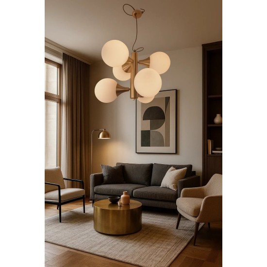 Κρεμαστό φωτιστικό  με οπαλίνα. N.73 Nepal