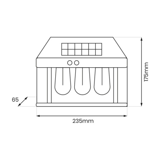 Ηλιακό φωτιστικό επιτοίχιο EKO0727