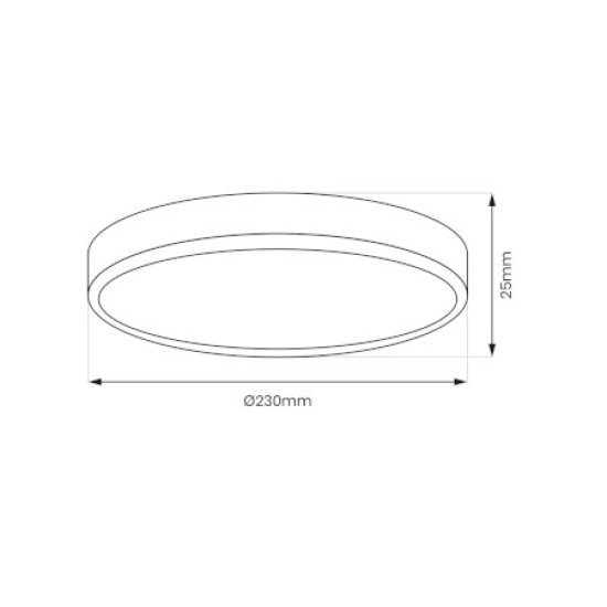 Πλαφονιέρα LED 18W ML0438 ΜΑΥΡΟ Πλαφονιέρα LED 18W ML0438 ΜΑΥΡΟ