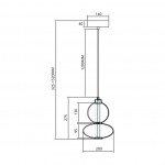 LED ΚΡΕΜΑΣΤΟ ΦΩΤΙΣΤΙΚΟ 12W ML0862