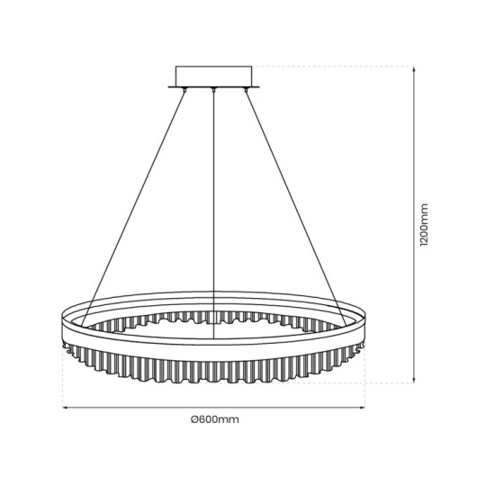 LED ΚΡΕΜΑΣΤΟ ΦΩΤΙΣΤΙΚΟ 43W ML099