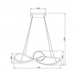 LED ΚΡΕΜΑΣΤΟ ΦΩΤΙΣΤΙΚΟ 42W ML8116