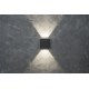 LED Απλίκα Εξωτερικού Χώρου GEMINI BEAMS Up & Down 7.5W 4000K IP54 Σκούρο Γκρι