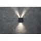 LED Απλίκα Εξωτερικού Χώρου GEMINI BEAMS Up & Down 7.5W 4000K IP54 Σκούρο Γκρι