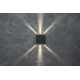 LED Απλίκα Εξωτερικού Χώρου GEMINI BEAMS Up & Down 7.5W 4000K IP54 Σκούρο Γκρι