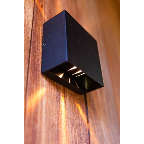 LED Απλίκα Εξωτερικού Χώρου GEMINI BEAMS Up & Down 7.5W 4000K IP54 Σκούρο Γκρι