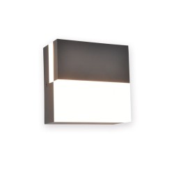 LED Απλίκα Εξωτερικού Χώρου DOMINO 17W 3000K IP65 Σκούρο Γκρι