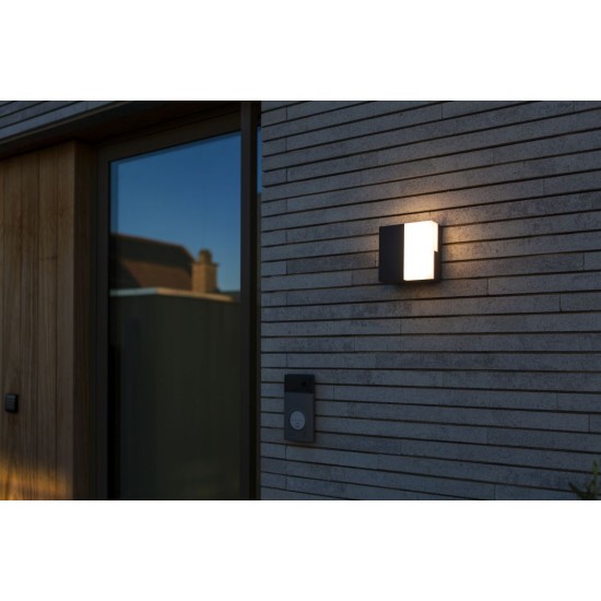 LED Απλίκα Εξωτερικού Χώρου DOMINO 17W 3000K IP65 Σκούρο Γκρι