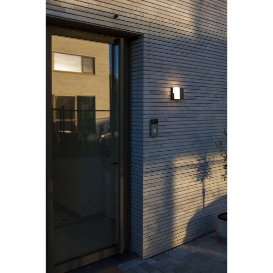LED Απλίκα Εξωτερικού Χώρου DOMINO 17W 3000K IP65 Σκούρο Γκρι