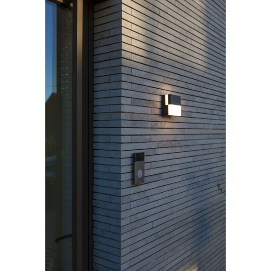 LED Απλίκα Εξωτερικού Χώρου DOMINO 17W 3000K IP65 Σκούρο Γκρι