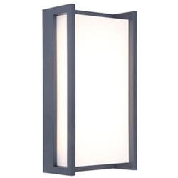 LED Απλίκα Εξωτερικού Χώρου QUBO 15W 3000K IP54 Σκούρο Γκρι