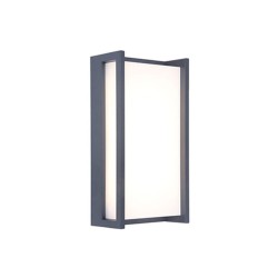 LED Απλίκα Εξωτερικού Χώρου QUBO 15W 3000K IP54 Σκούρο Γκρι