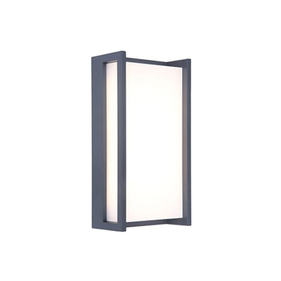 LED Απλίκα Εξωτερικού Χώρου QUBO 15W 3000K IP54 Σκούρο Γκρι