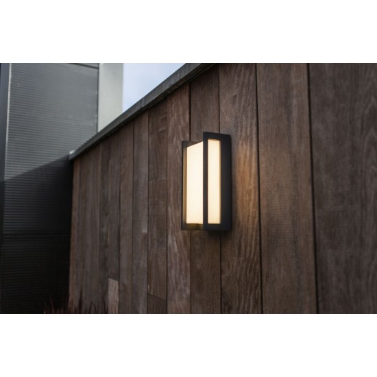 LED Απλίκα Εξωτερικού Χώρου QUBO 15W 3000K IP54 Σκούρο Γκρι