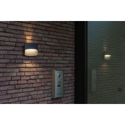 LED Απλίκα Εξωτερικού Χώρου LOTUS Up & Down 8.5W 3000K IP54 Σκούρο Γκρι