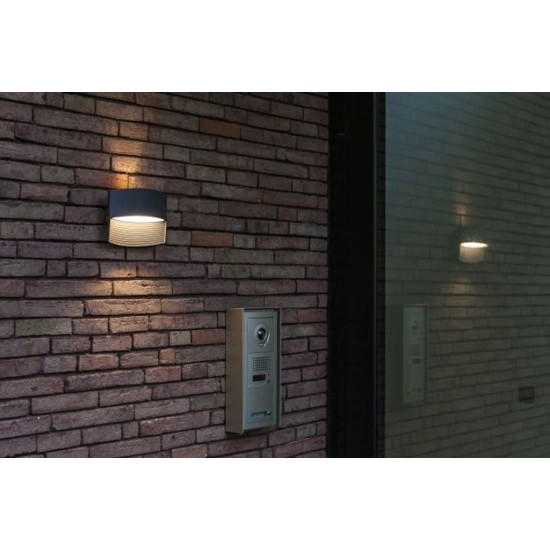 LED Απλίκα Εξωτερικού Χώρου LOTUS Up & Down 8.5W 3000K IP54 Σκούρο Γκρι