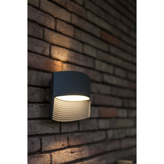 LED Απλίκα Εξωτερικού Χώρου LOTUS Up & Down 8.5W 3000K IP54 Σκούρο Γκρι
