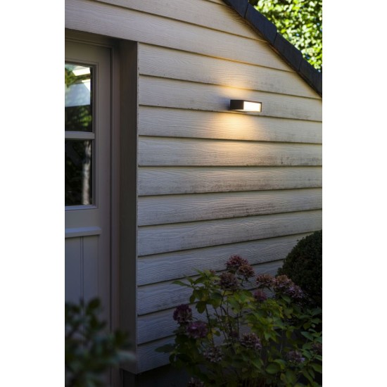 Ηλιακή LED Απλίκα Τοίχου TELIS με Αισθητήρα PIR 11W 3000K IP54 Σκούρο Γκρι