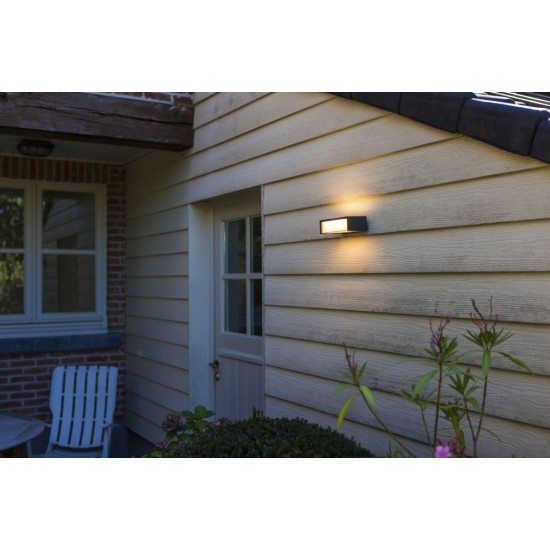 Ηλιακή LED Απλίκα Τοίχου TELIS με Αισθητήρα PIR 11W 3000K IP54 Σκούρο Γκρι