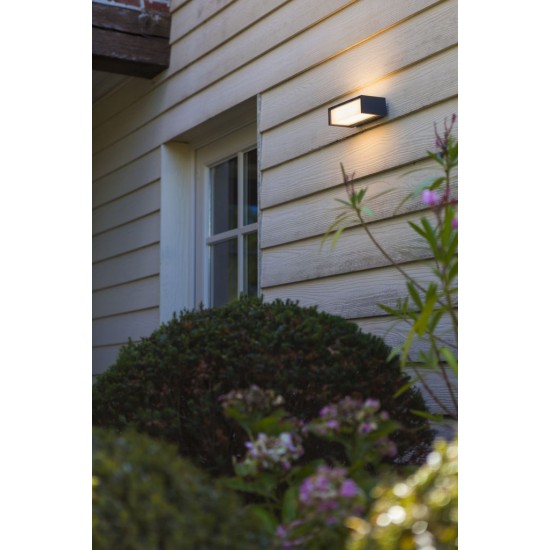 Ηλιακή LED Απλίκα Τοίχου TELIS με Αισθητήρα PIR 11W 3000K IP54 Σκούρο Γκρι