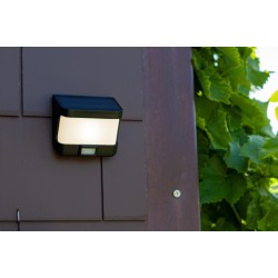 Ηλιακή LED Απλίκα Εξωτερικού Χώρου TRY με Αισθητήρα PIR 8W 5000K IP54 Μαύρη
