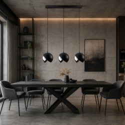 Industrial Φωτιστικό Ράγας BDC121 με Μεταλλικές Σφαίρες Ø20cm | Bronze Design