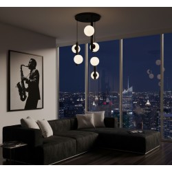 Οροφής φωτιστικό Ν.79 Τοκιο Μαύρο