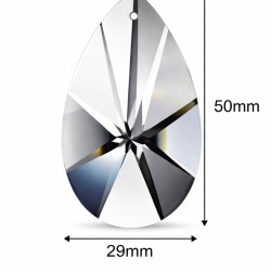 Κρύσταλλο Πολυελαίου Αμύγδαλο 50x29mm Διάφανο