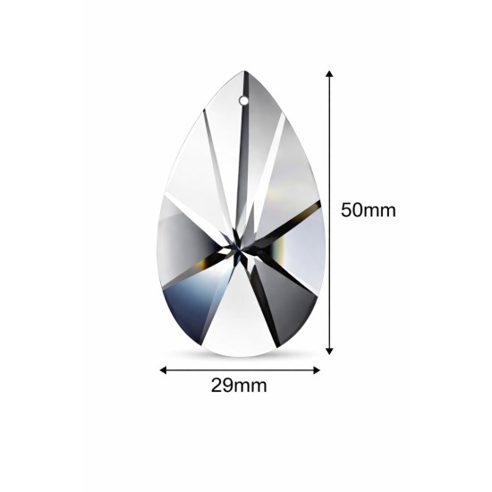 Κρύσταλλο Πολυελαίου Αμύγδαλο 50x29mm Διάφανο