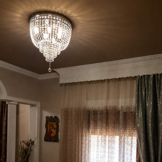 Κρυστάλλινο Φωτιστικό Οροφής Ø50cm N.81 Spyros