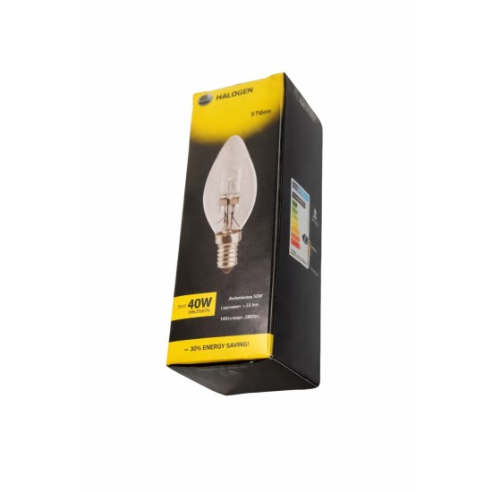 Λάμπα Αλογόνου Κερί E14 C35 28W 2700K Dimmable