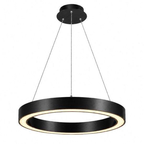 LED Κρεμαστό Φωτιστικό Μαύρο 30W Ø40cm N.303