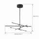 LED Κρεμαστό Φωτιστικό Μαύρο Ματ 28W Ø98cm N.325