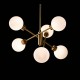  Κρεμαστό Φωτιστικό Σαλονιού N.100 – Οξυντέ Πολύφωτο με Οπάλινες  Μπάλες