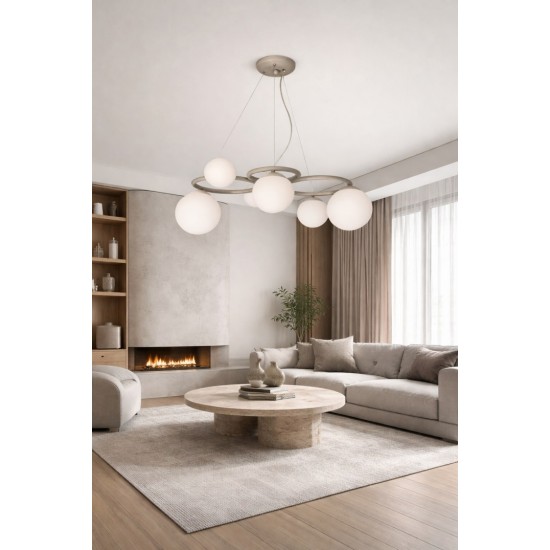 Κρεμαστό Φωτιστικό Industrial Οπαλίνα N.128 Ø80cm | BDP128