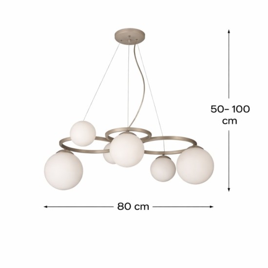 Κρεμαστό Φωτιστικό Industrial Οπαλίνα N.128 Ø80cm | BDP128