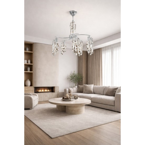 Κρεμαστό Κρυστάλλινο Φωτιστικό N.19 Spartan Ø68cm | BDP19